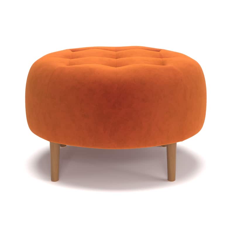 Bloomfield Round Velvet Ottoman