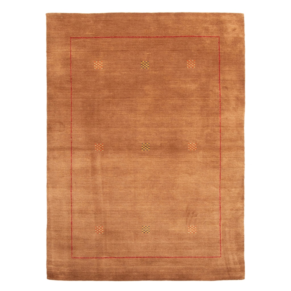 ECARPETGALLERY Hand Loomed Kashkuli Gabbeh Brown Wool Rug - 4'11 x 6'9