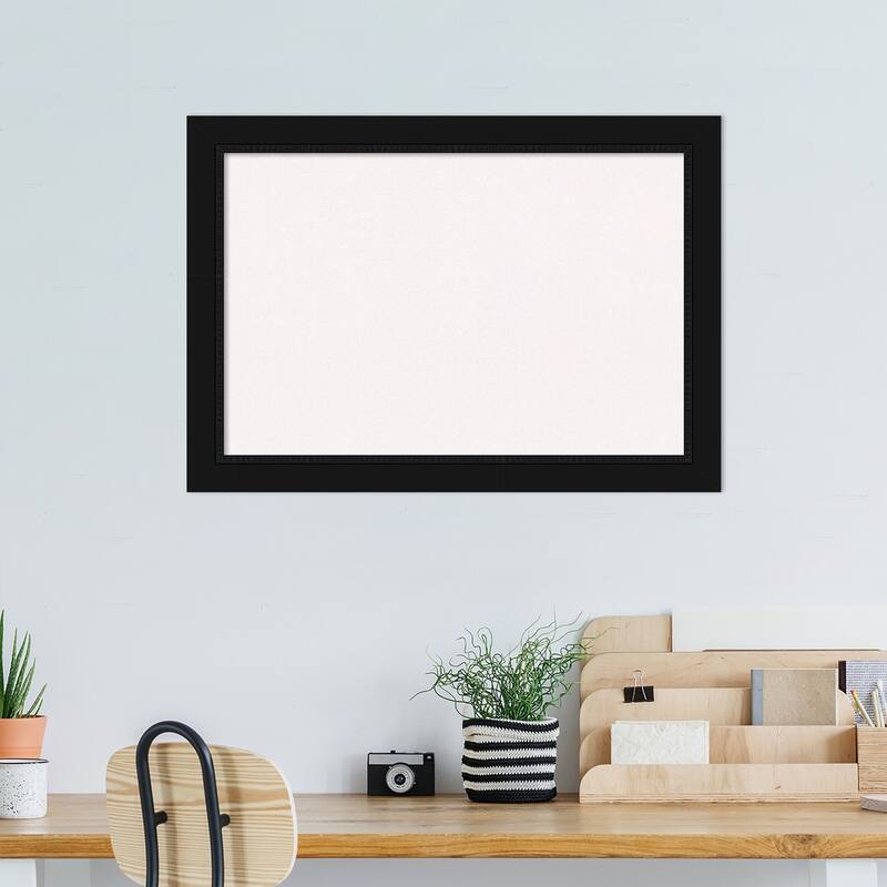 Avon Black Framed White Corkboard Bulletin Board, Organization Board, Pin Board