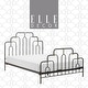 preview thumbnail 1 of 24, Elle Decor Astrid Modern Bed With Metal Headboard and Footboard, Requires No Box Spring