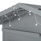 preview thumbnail 17 of 34, Twin Size House Bed with Shelves, Window, and Sparkling Light Strip on Roof, Space-Saving Design for Kids' Rooms, Grey