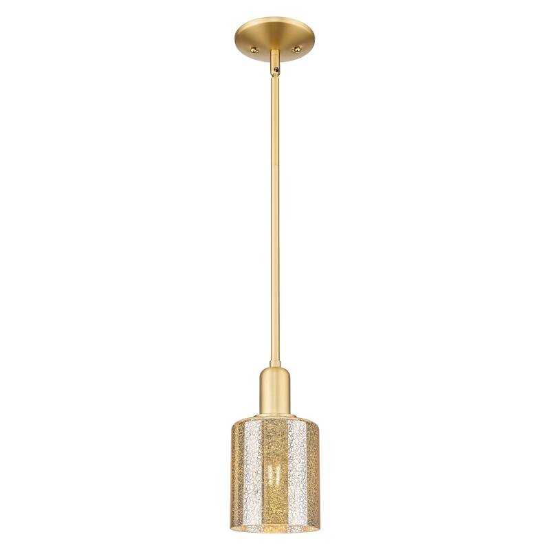 Innovations Lighting Endless Possibilities Arcadia - Cobbleskill - 1 Light 5" Stem Hung Mini Pendant - Mercury/Satin Gold