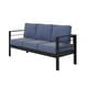 preview thumbnail 19 of 33, 3-Seater Outdoor Couch with Plush Cushions, Broad Armrests and Contoured Backrests