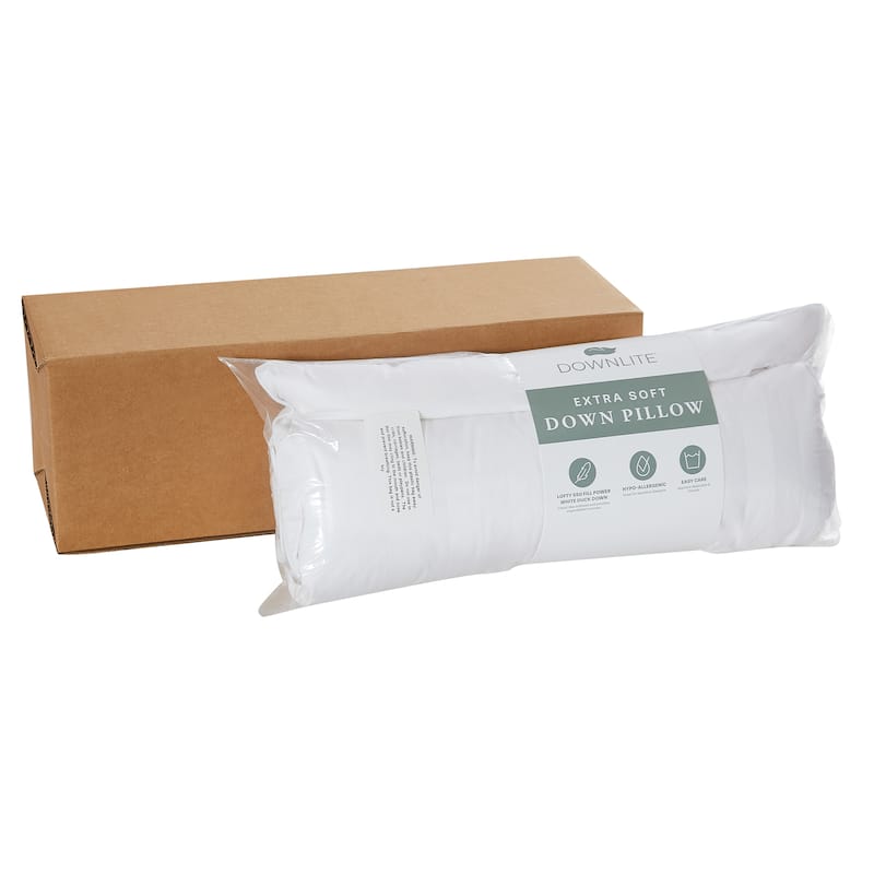 Extra-soft Damask Cotton/White Down Stomach Sleeper Pillow
