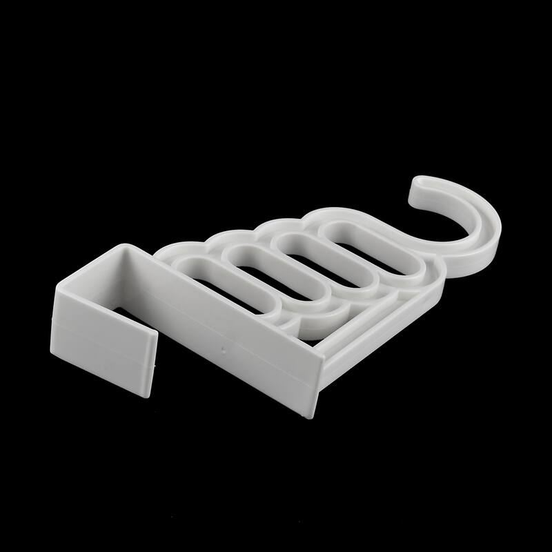 Plastic Indoor Office Over Door Wardrobe Clothes Hook Hanger White - 6.9" x 3.5" x 0.4"(L*W*T)
