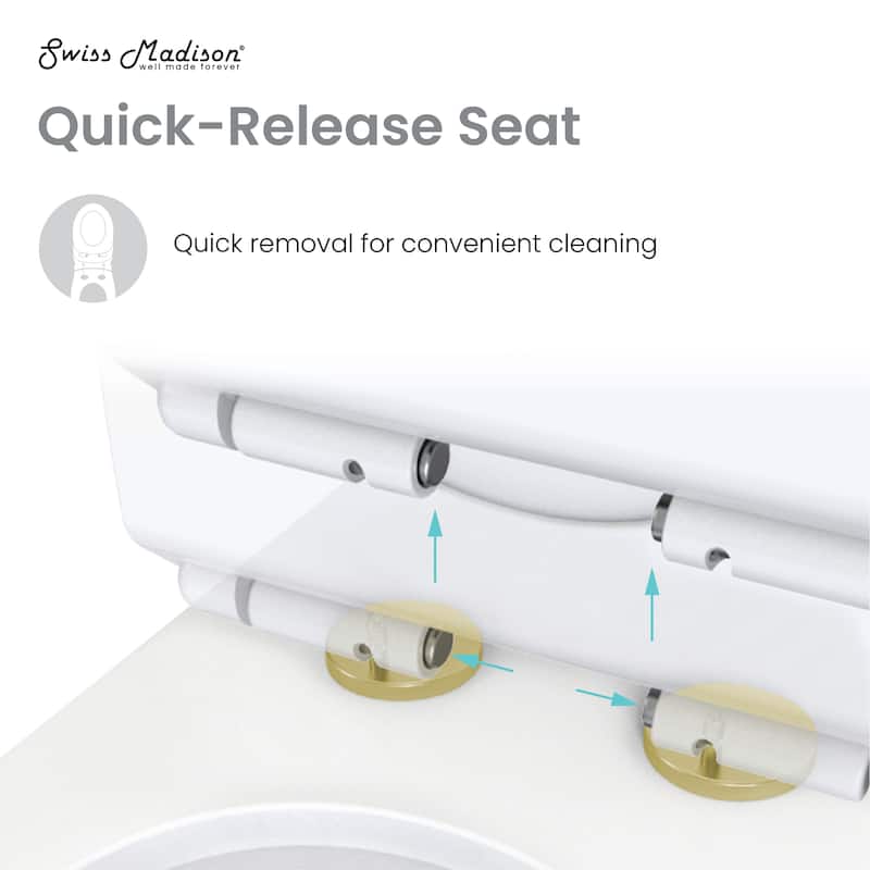 Charme One Piece Square Toilet Dual Flush, Brushed Gold Hardware 1.1/1.6 Gpf - 25.8" x 14.95" 29.95"