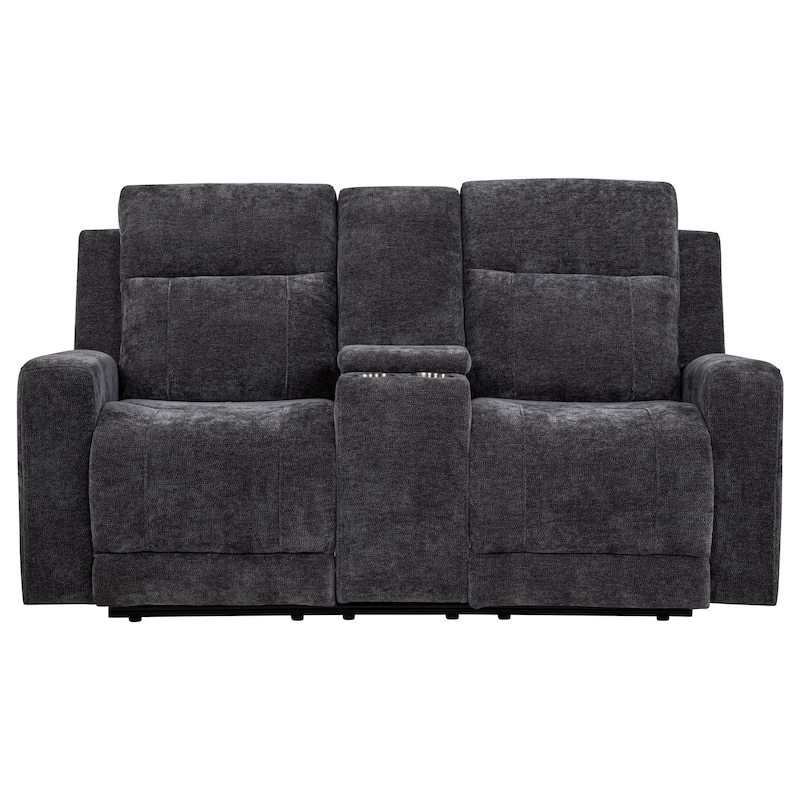 Kennett Chenille Upholstered Power Reclining Loveseat