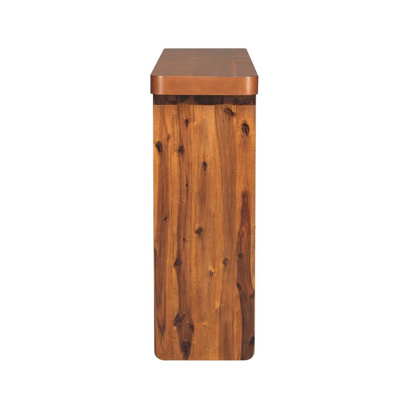 60-Inch Entryway Console Table Narrow Rectangular Sofa Table, Acacia Accent Hallway Table for Living Room, Foyer