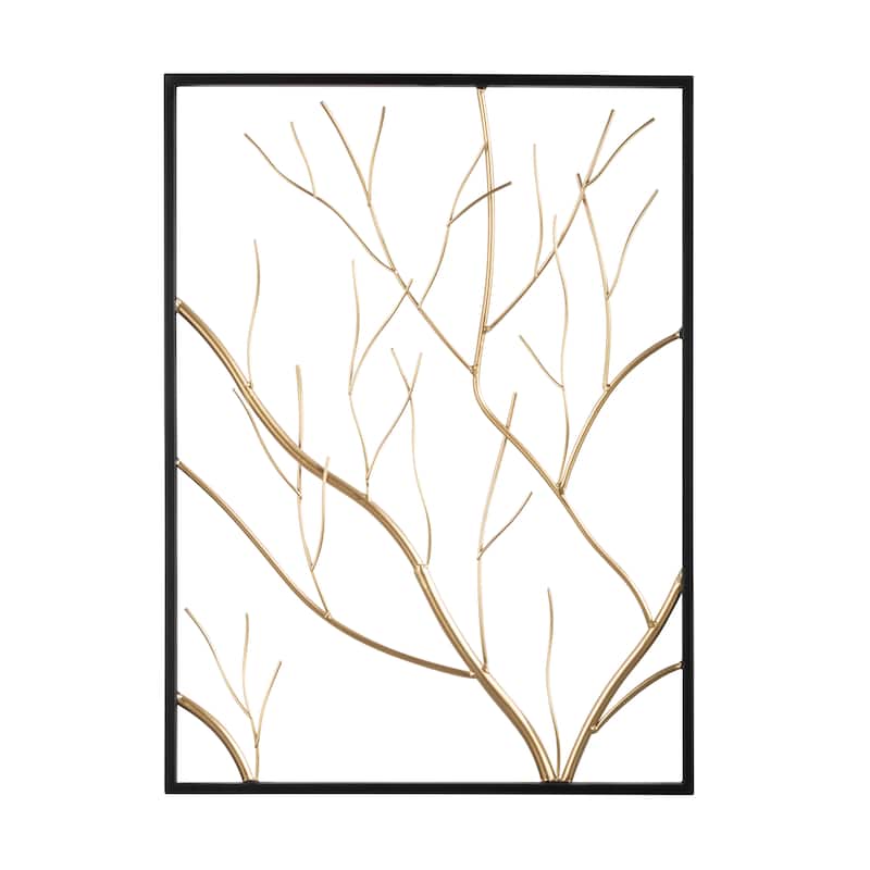Natural Branch Wall Art - Black - 24"H x 17.75"W x 1"D