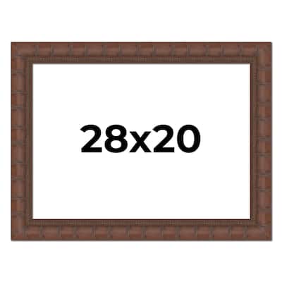 28x20 Frame Pewter Solid Wood Picture Frame Width 1.625 Inches | Interior Frame Depth 0.6875 Inches