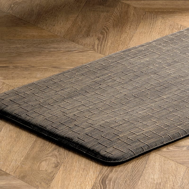 Nuloom Casual Crosshatched Anti Fatigue Kitchen or Laundry Room Comfort Mat