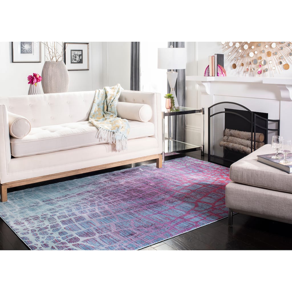 SAFAVIEH Valencia Nazila Distressed Vintage Boho Oriental Polyester Rug