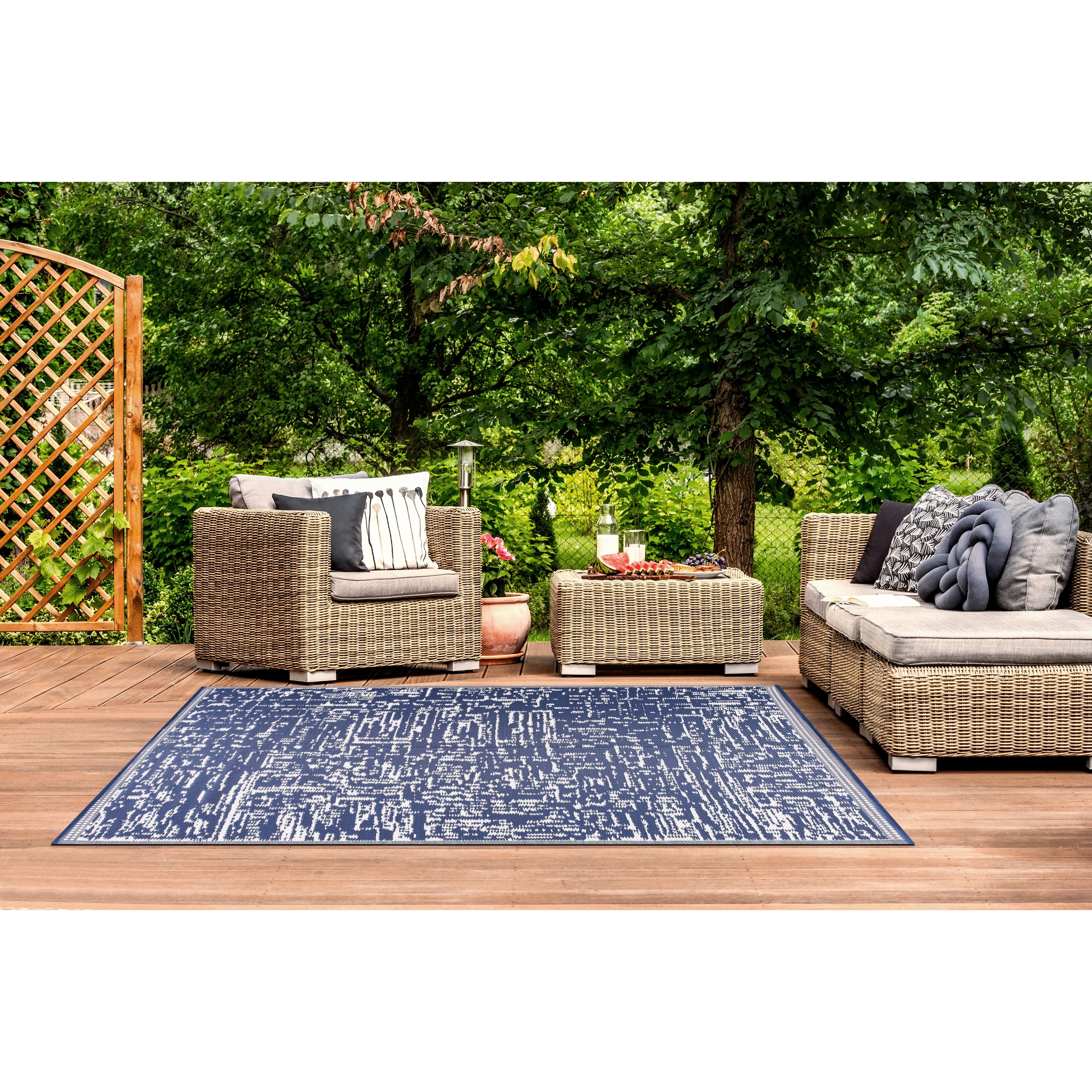 Beverly Rug Reversible Mats Plastic Outdoor Rug for Camping, Patio