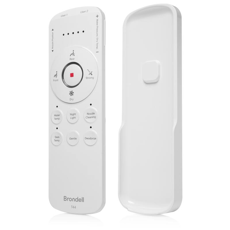 Brondell Thinline T44 Luxury Bidet Toilet Seat with Remote Control, White