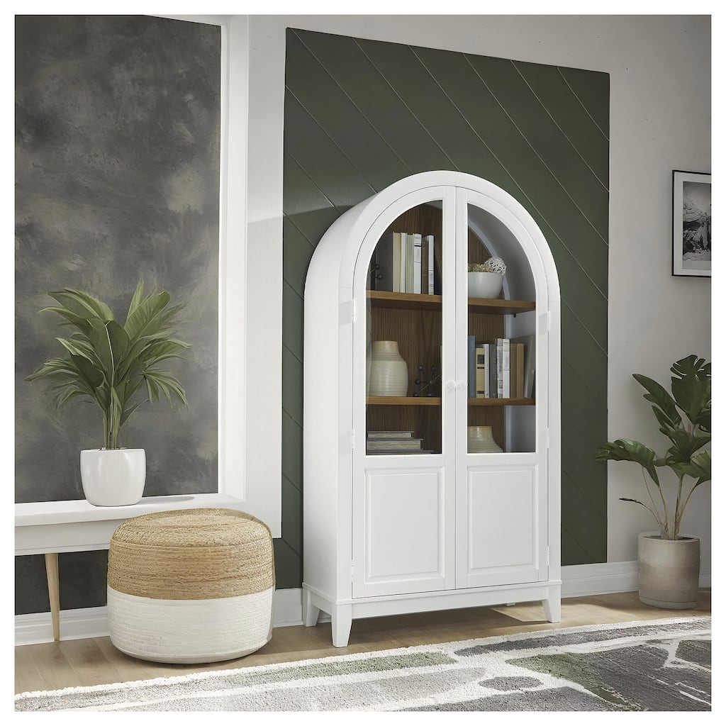 Signature Design by Ashley Dagandale White/Brown Accent Cabinet - 40" W x 16" D x 74.13" H