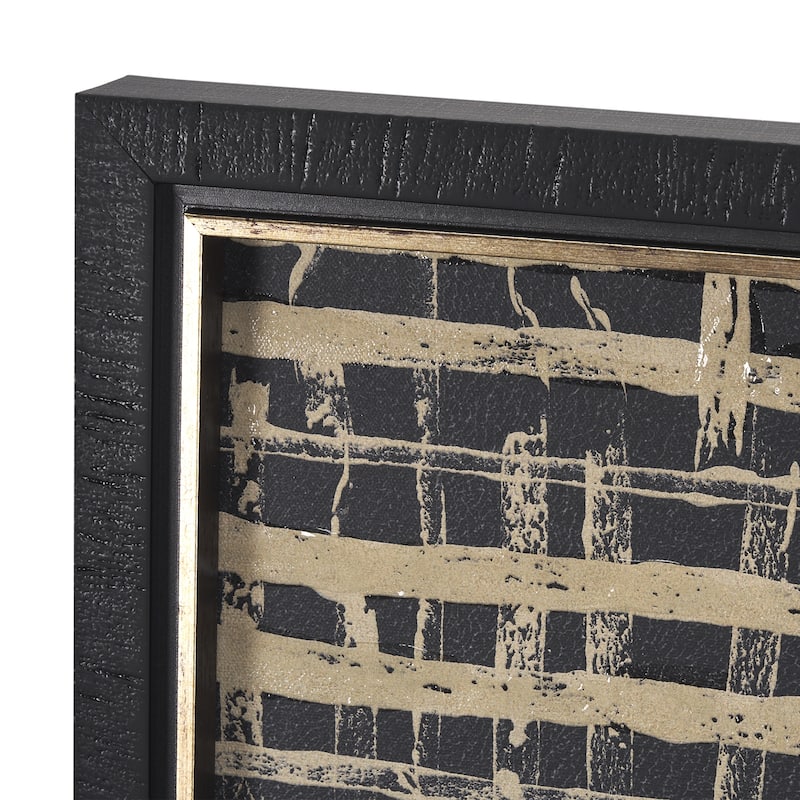 Woven Lines Tan (Set of 2) Framed Art Print