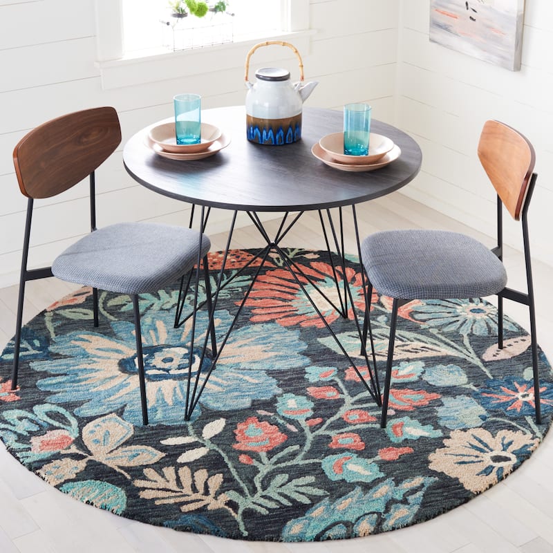 SAFAVIEH Handmade Jardin Anastasija Country Floral Wool Rug