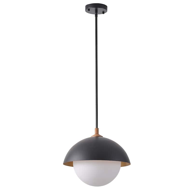 Farmhouse Black 1-Light Classic Bowl Shape Dimmable Pendant