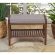 preview thumbnail 18 of 20, Ecostyle Solid Bamboo Padded Bench with Slatted Shelf