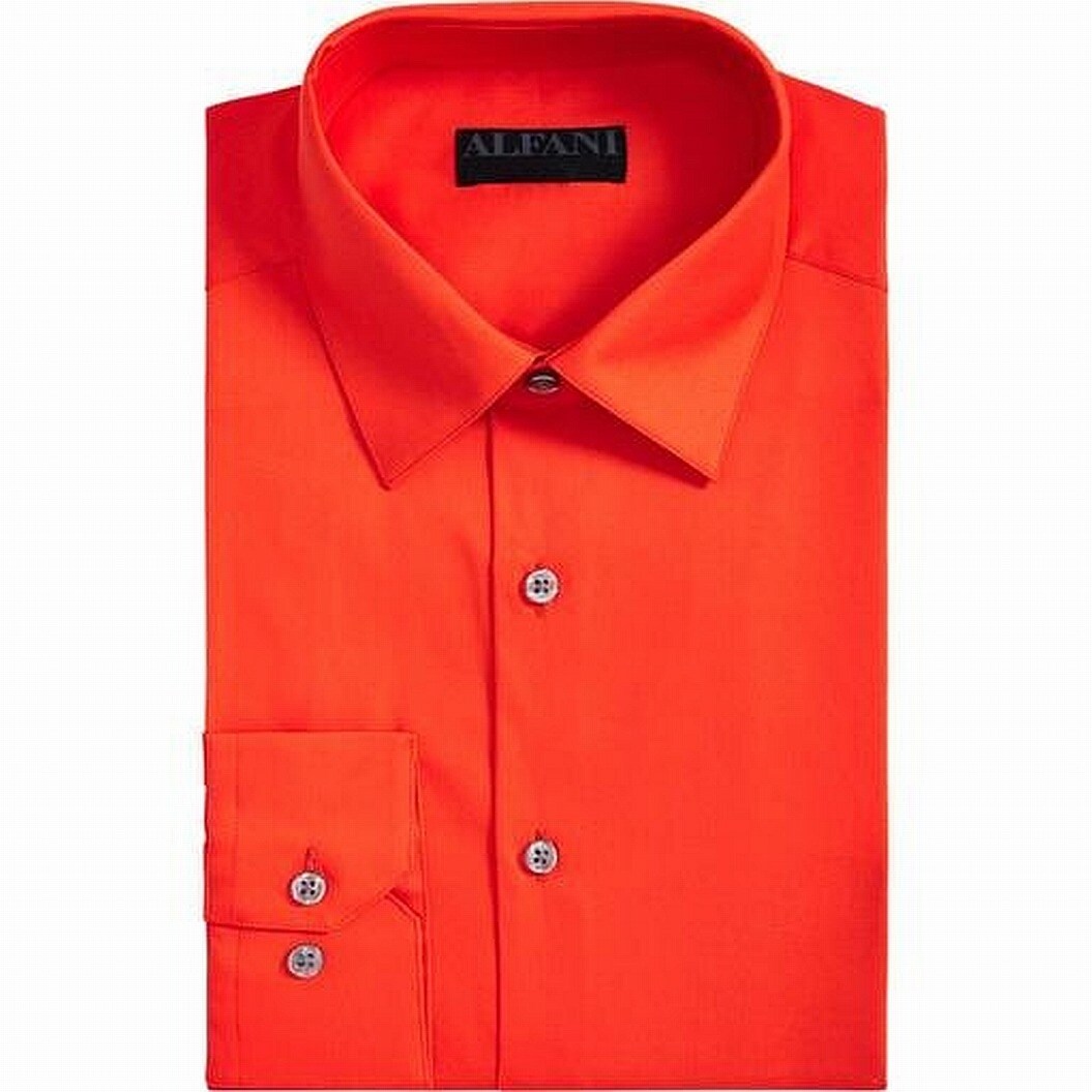 mens orange dress shirt