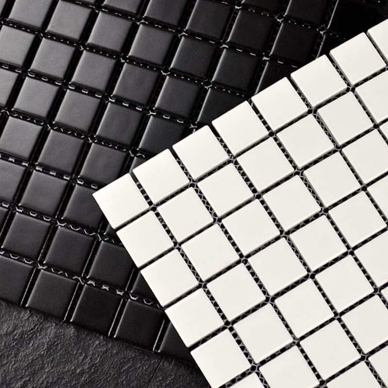 The Tile Life Cube 1x1 White Matte Porcelain Mosaic Floor, Wall & Backsplash Tile