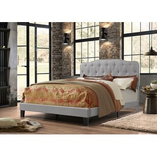 Best Furniture Upholstered Button Tufted Panel Bed