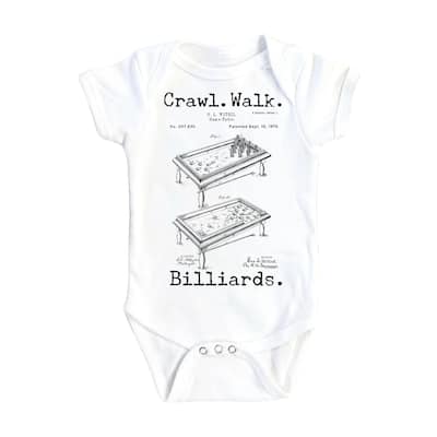 Pool Table Patent - Baby Boy Girl Clothes Infant Bodysuit Funny Cute Newborn