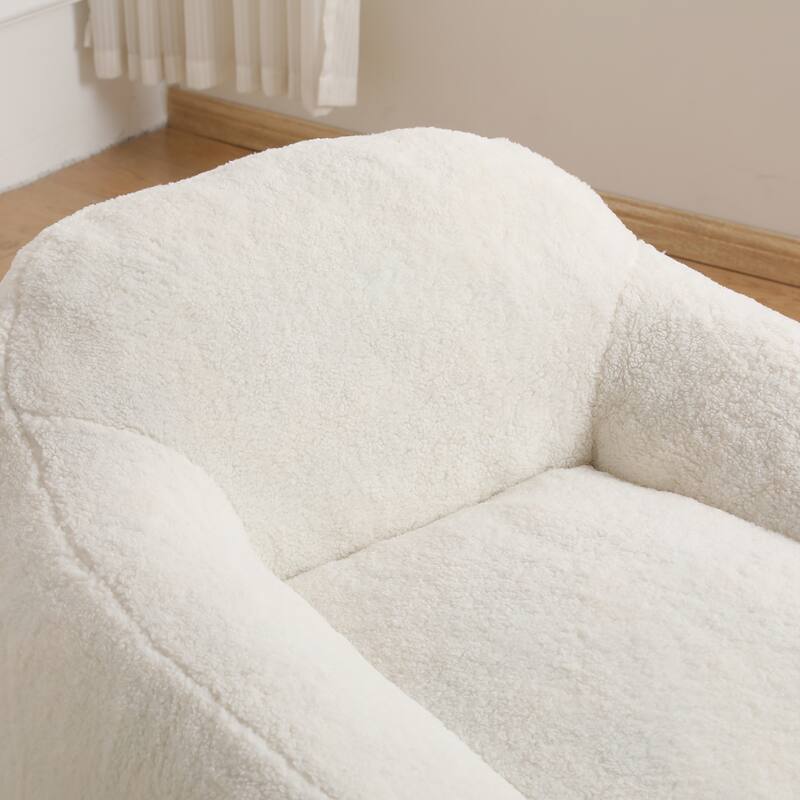 Teddy Memory Foam Bean Bag Chair with Armrests