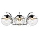 preview thumbnail 58 of 57, Carbon Loft Barton Clear Glass and Steel 3-light Bath Vanity