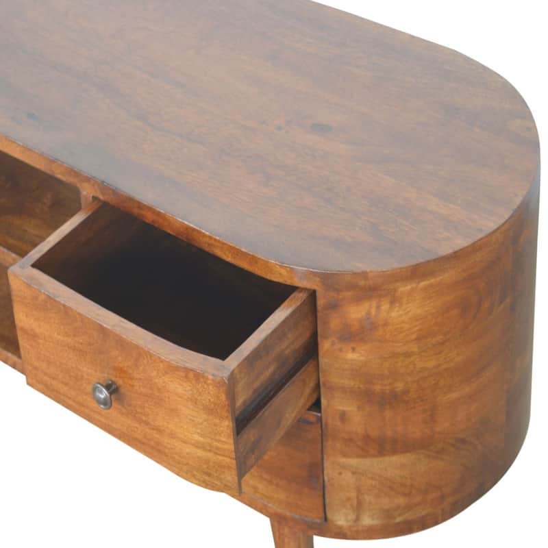 Modern TV Stand with Wood Feet, Entertainment Center with Large Storage Drawers