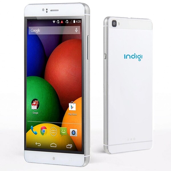 Indigi® 6.0in 3G Smartphone Android 5.1 SmartPhone + WiFi + Bluetooth + Google Play Store (GSM Unlocked) Black - White