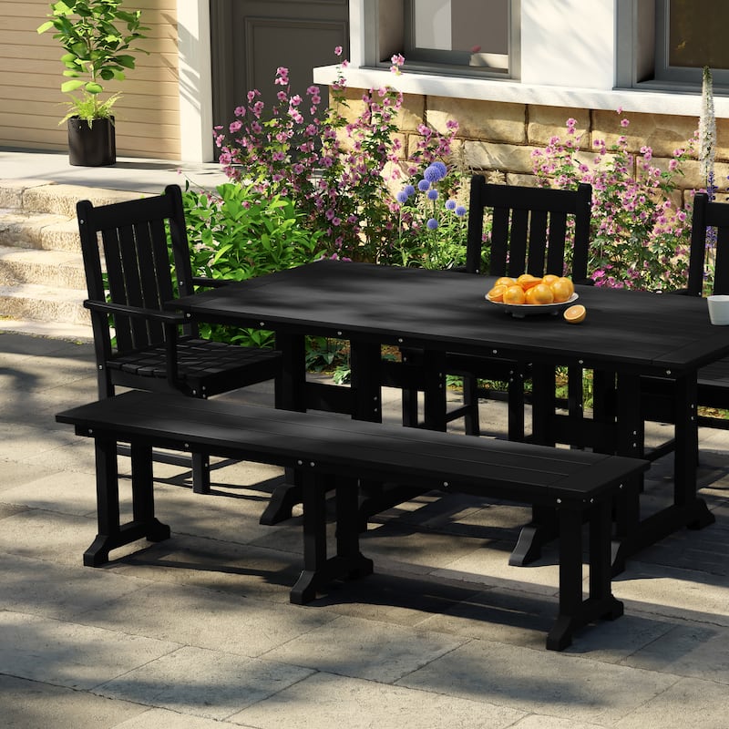 Laguna Hdpe All Weather Outdoor Patio 65" Bench