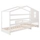 preview thumbnail 6 of 25, Wood House Bed Twin Size with Fence, Slatted Frame, Practical Design