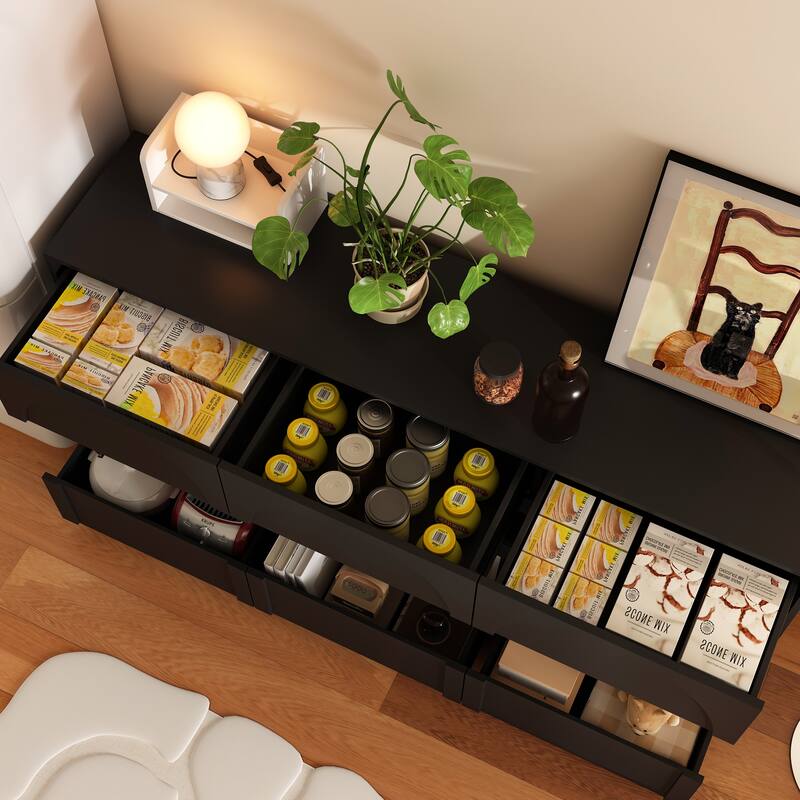 White 9-Drawer Dresser with Modern Design and Safety Features