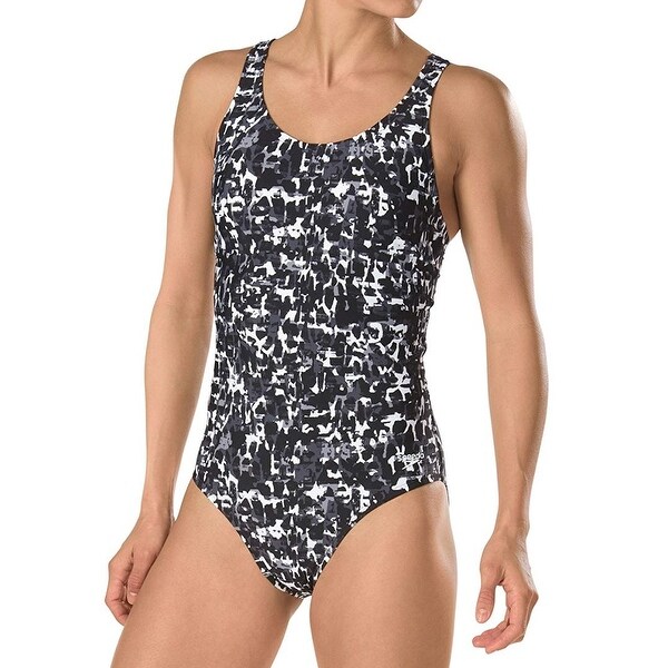 Shop Speedo Black Womens Size 12 Printed Muscleback One ...