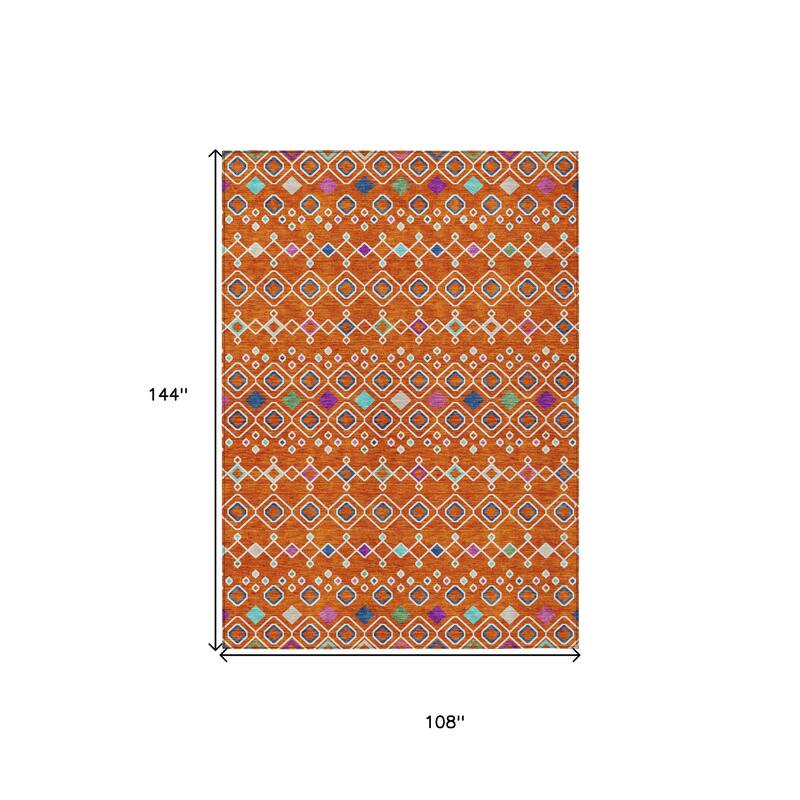 HomeRoots Geometric Modern Rectangle Outdoor Rug