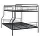 preview thumbnail 7 of 20, Contemporary & Simple Style Full XL over Queen Metal Bunk Bed, Black