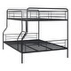preview thumbnail 7 of 7, Full XL Over Queen Metal Bunk Bed featuring a Full Length Guardrail