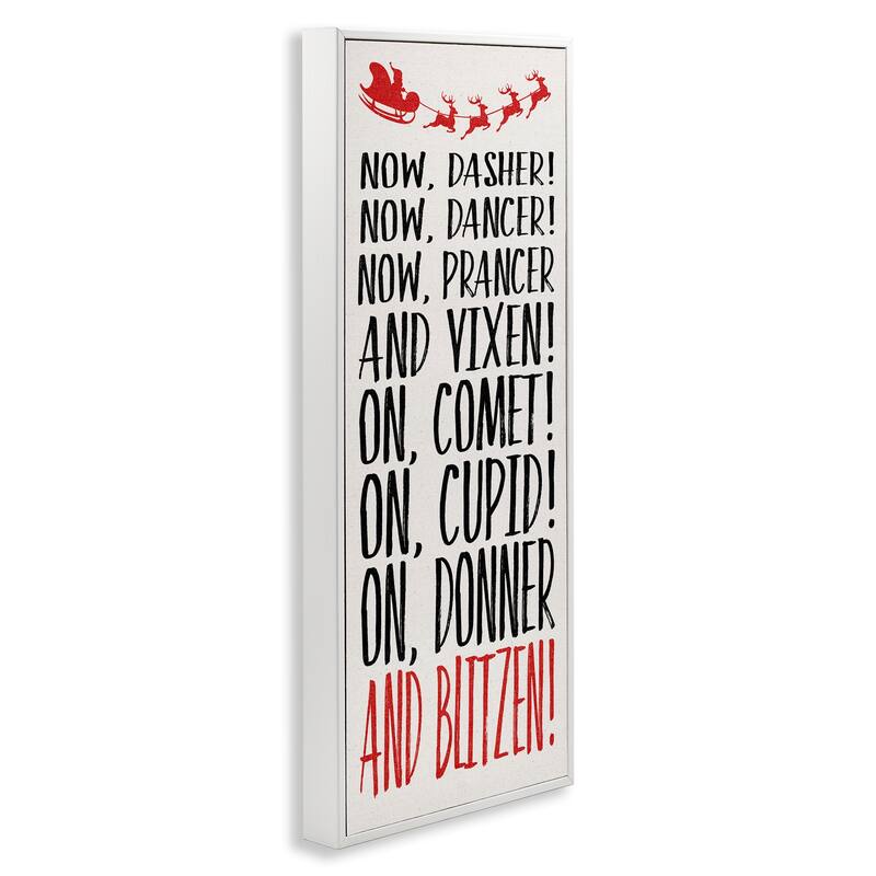 Stupell Holiday Reindeer Names Framed Giclee Art Design By Dogwood Portfolio