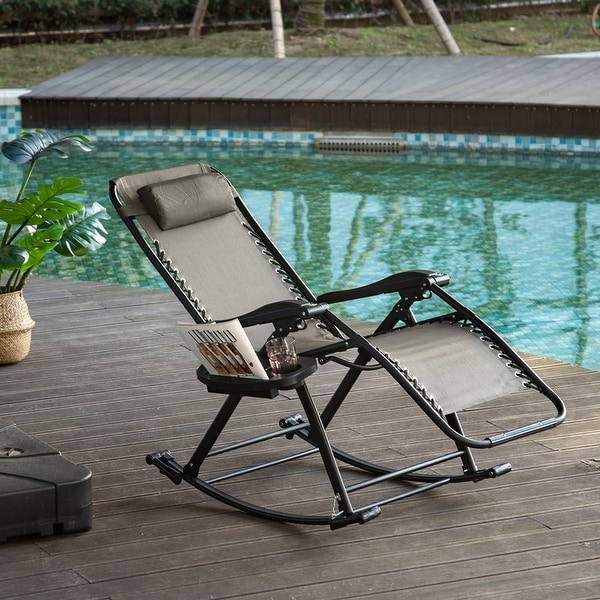 Hot Recliner Beach Chair Folding Chaise Lounge Patio Zero Gravity Pool Reclining 
