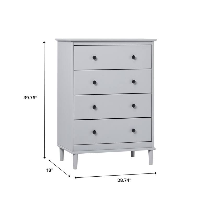 Walker Edison Bullrushes 4-drawer Solid Wood Chest