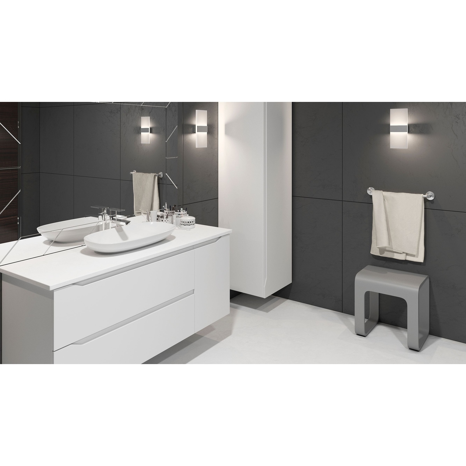 DAX Solid Surface Shower Stool Matte White On Sale Bed Bath