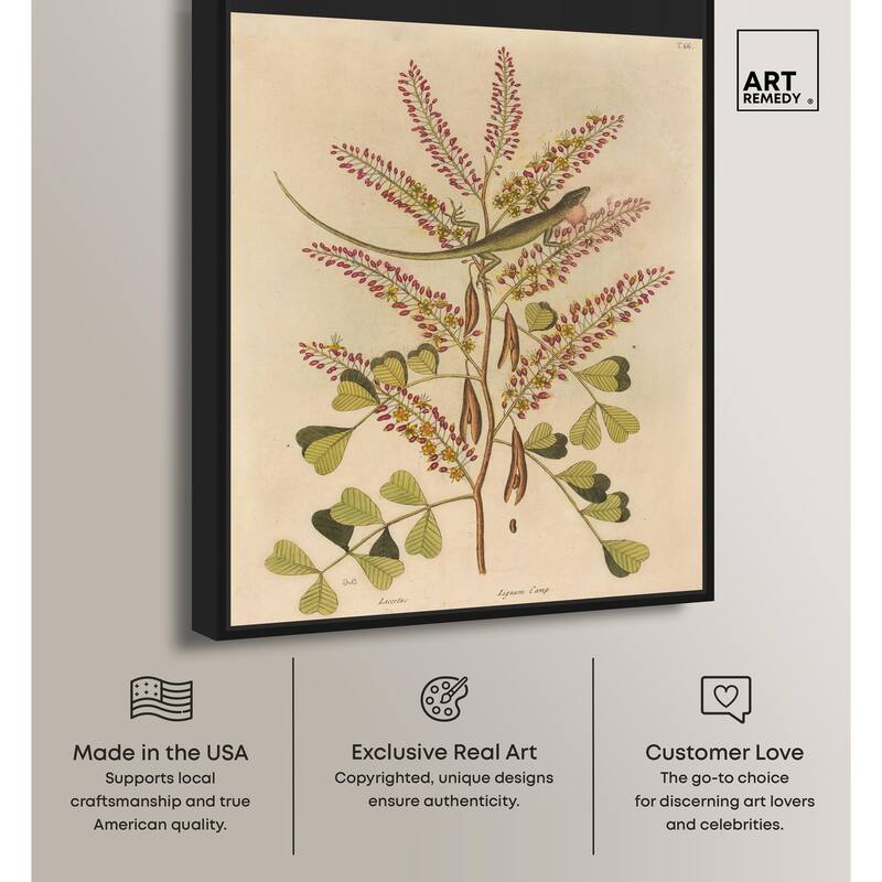 Green Lizard Canvas by Art Remedy