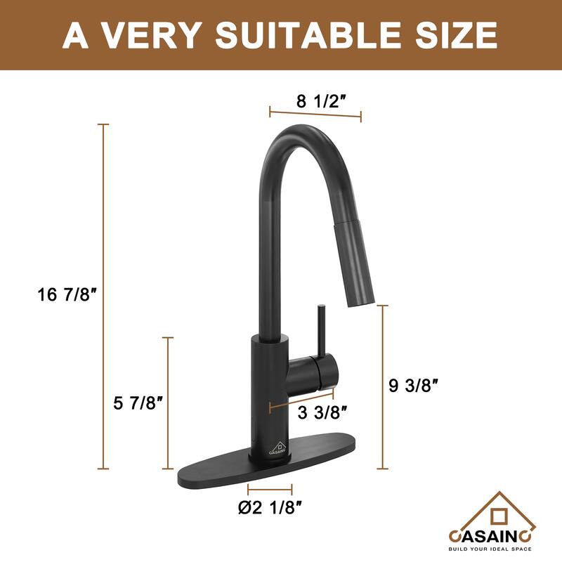 All-in-One Kit Farmhouse/Apron-Front Single Bowl Fireclay Kitchen Sink with Pull Down Sprayer Kitchen Faucet and Accessories