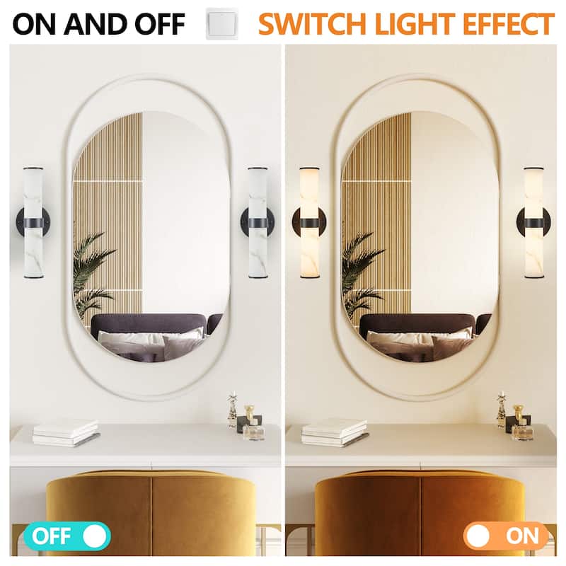 Modern Elegant Resin Wall Sconce for Bathrooms, Hallways, and Bedrooms(2 pack)