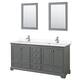 Option Dark Gray / White Cultured Marble Top / Polished