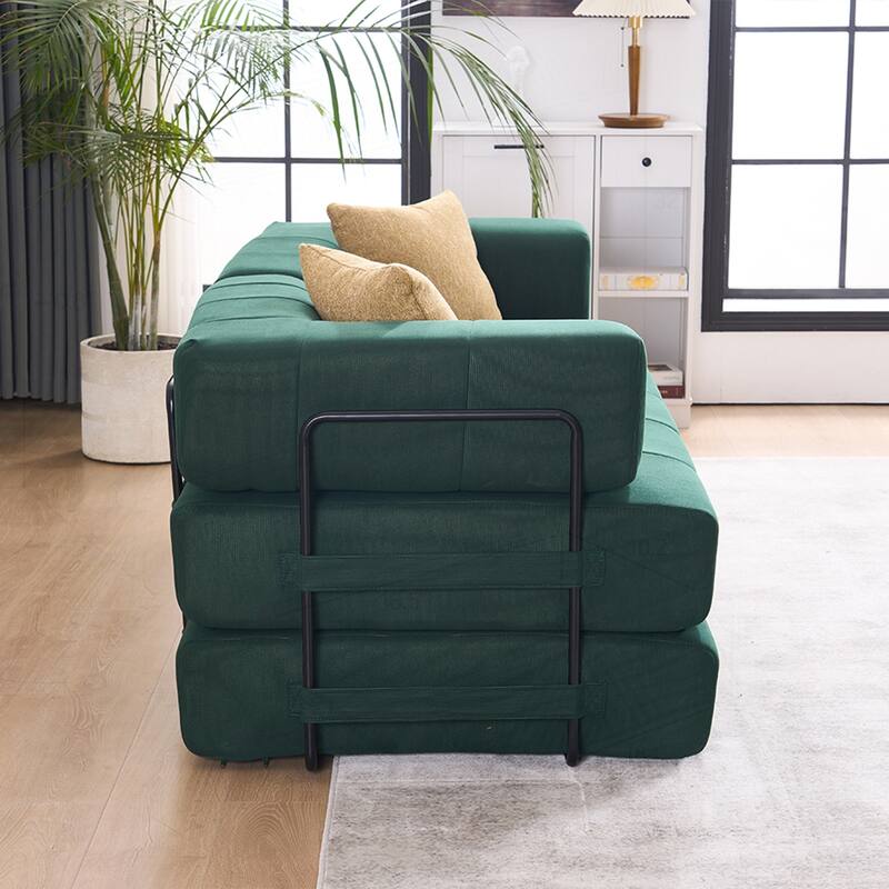 Versatile Convertible Sofa Bed with Plush Pillows for Any Living Space