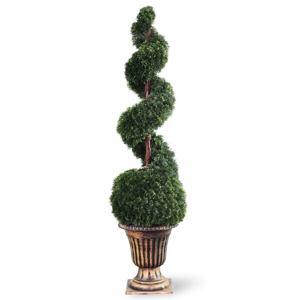 4.5' Spiral Cedar Artificial Tree - Unlit - Green - N/A