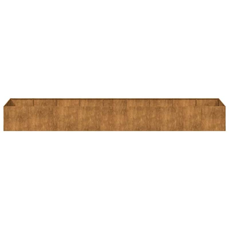 vidaXL Planter Rusty Weathering steel Large Adjustable Armrests - 31.5 x 141.7 x 15.7
