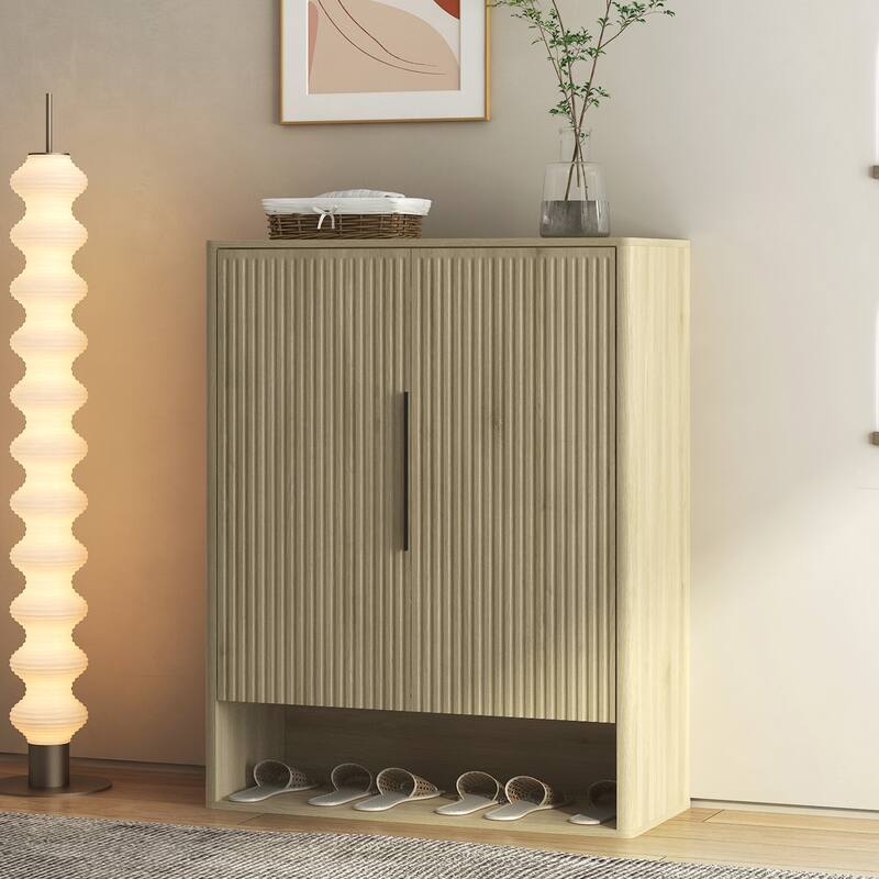 Shoe Storage Cabinet, Wooden Shoe Cabinet with Doors Modern Shoe Organizer with Adjustable Shelves,for Entryway, Hallway